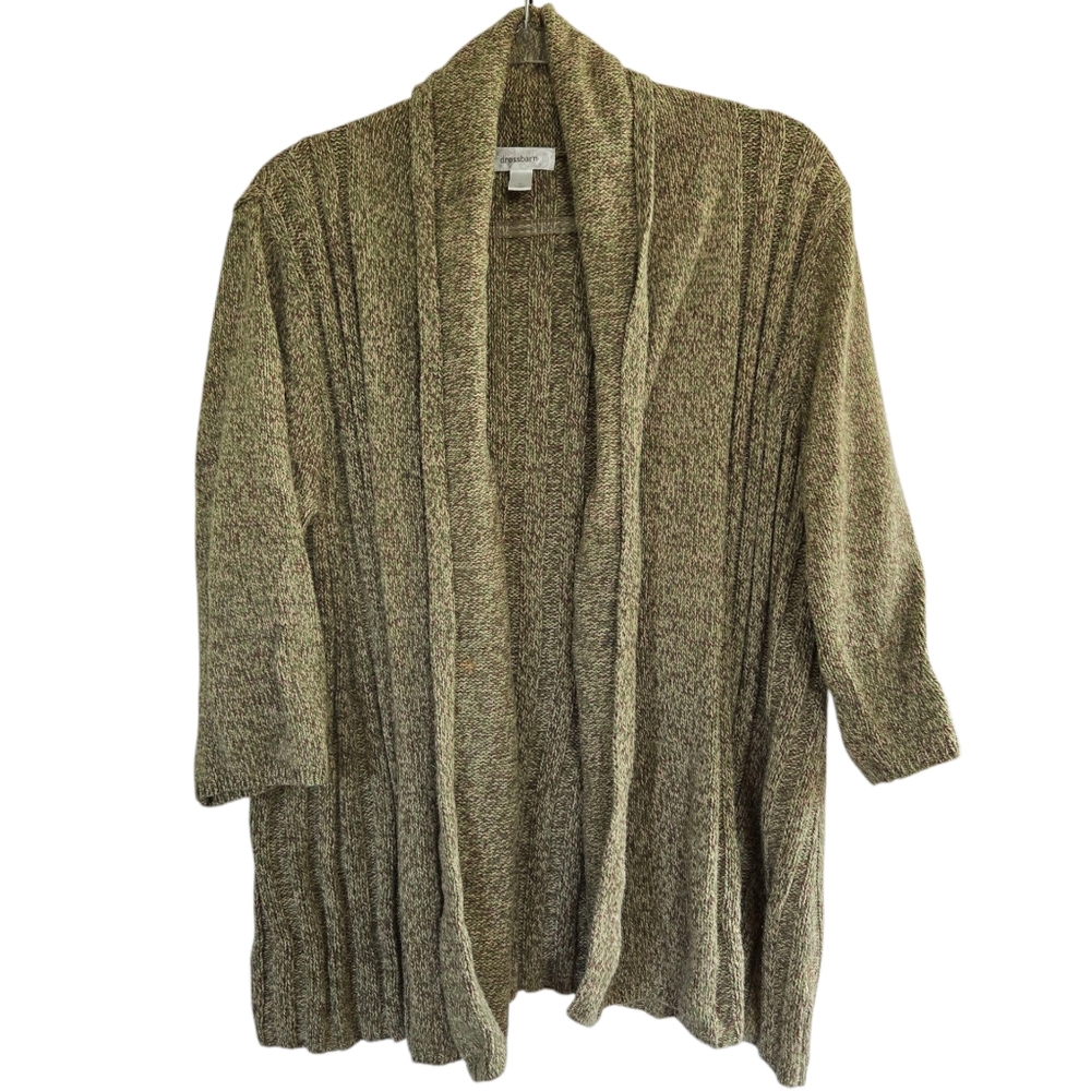 Vintage dressbarn Open Cardigan Size XL Green Goblincore Cottagecore Swamp Witch